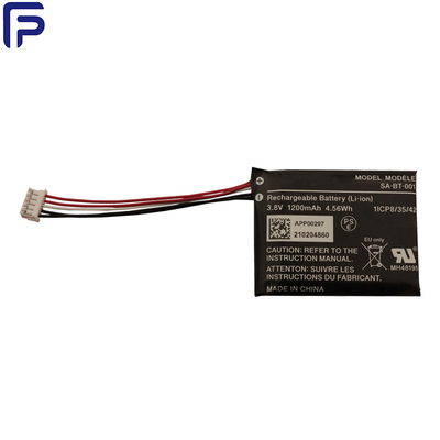 3.8V 1250mAh Ultrathin Rechargeable Lithium Polymer Batteries 7.67mm Thickness