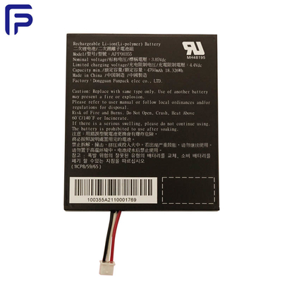3.85V Polymer Lithium Battery , Rechargeable Li Ion Battery 4860mAh OEM