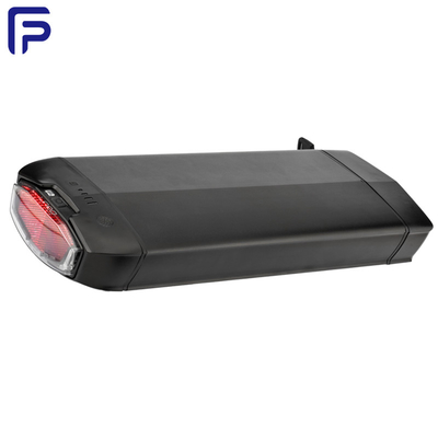 17.5Ah 36V  Electric Bicycle Battery Aluminum Barrel With Plastic Front And Rear Cover  Black Tail Lamp